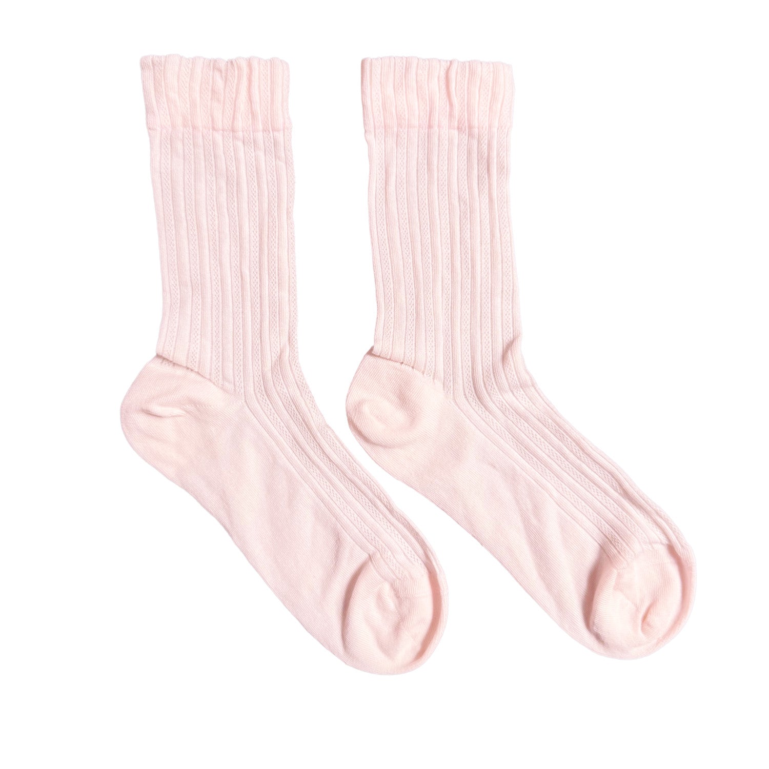 Floof Pointelle Tube Sock in Pink