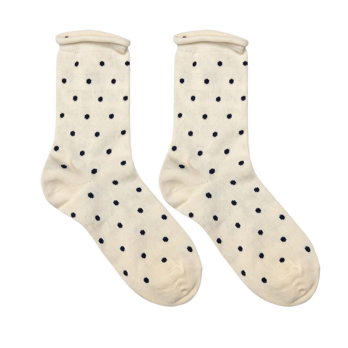 Floof Small Polka Dot Socks in White Black