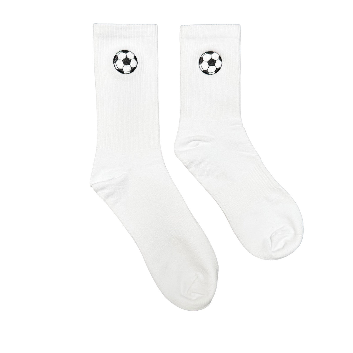 Floof Soccer Emoji Sock in White