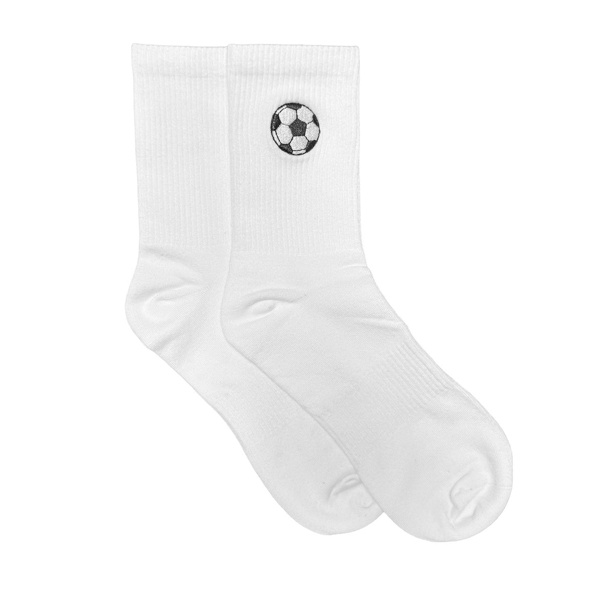 Floof Soccer Emoji Sock in White