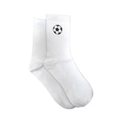 Floof Soccer Emoji Sock in White