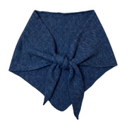 Floof Triangle Scarf in Navy