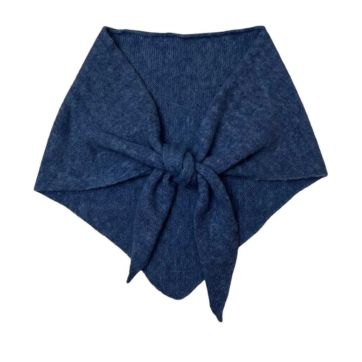 Floof Triangle Scarf in Navy
