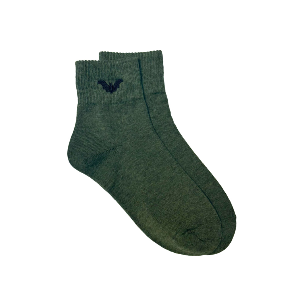 Floof Halloween Socks in Green Bat