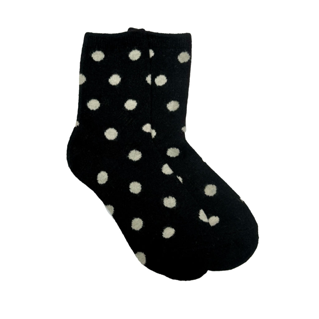 Floof Large Polka Dot Socks in Black / White