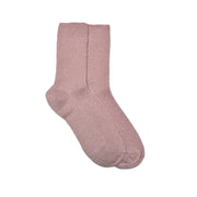 Floof Slouch Ribbed Socks in Baby Pink