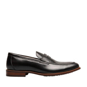 Florsheim Men's Rucci Penny Loafer in Black Leather