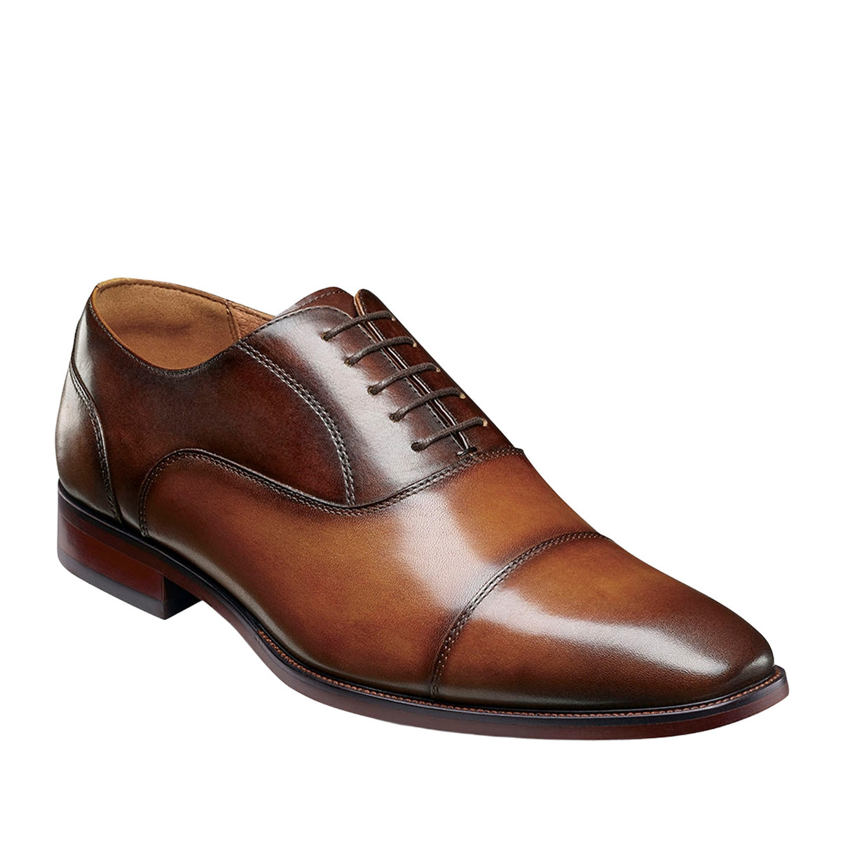 Florsheim Men's Sorrento Lux Cap Toe Balmoral in Cognac Mlt