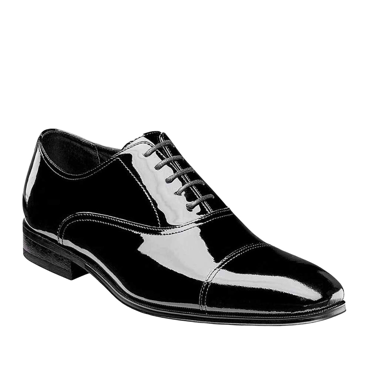 Florsheim Men's Tux Cap Ox in Black Patent