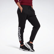 Reebok Women's Linear Logo Pant  In Black REG