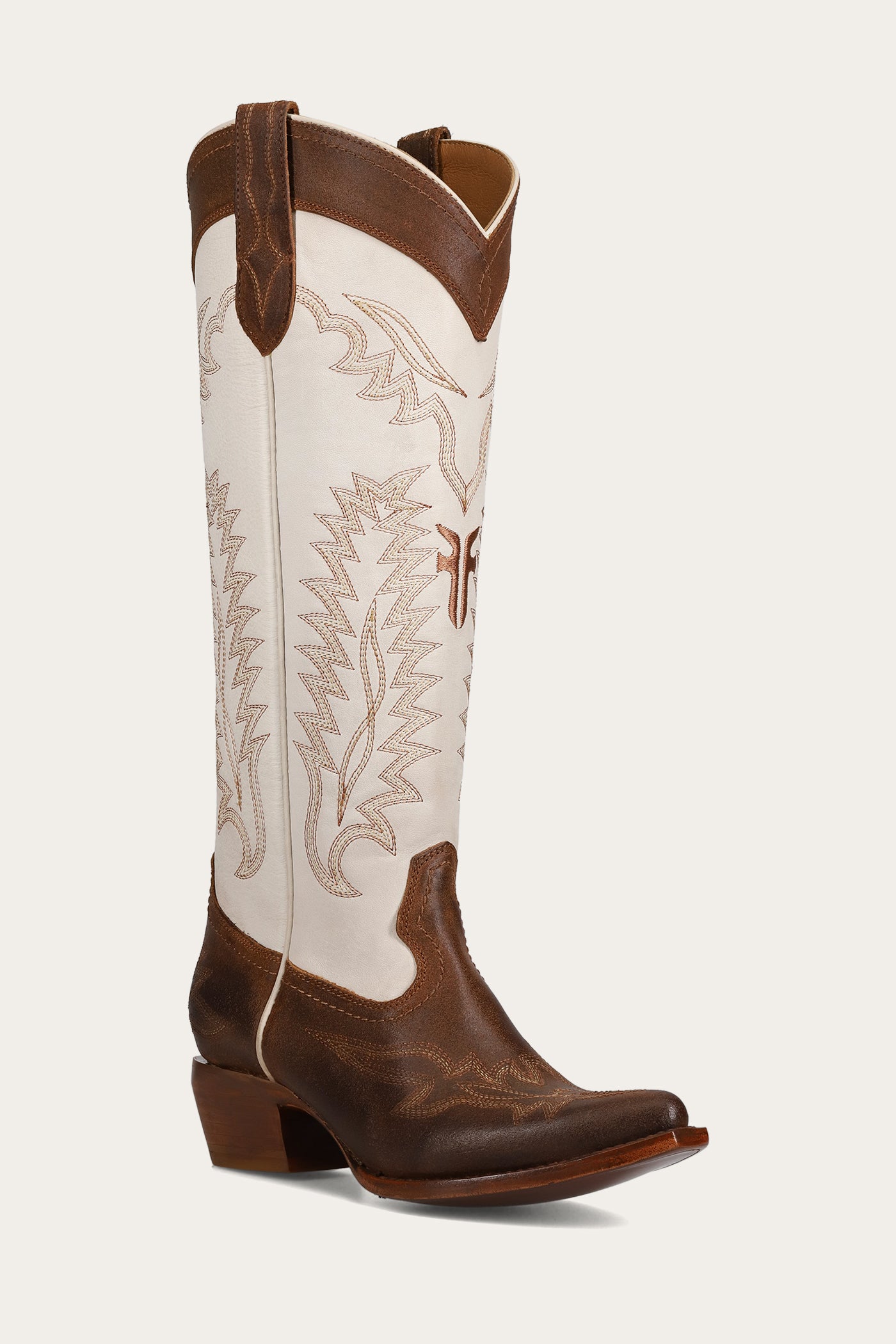 Frye Women's Sacha Feather Deco In Toffee/White M