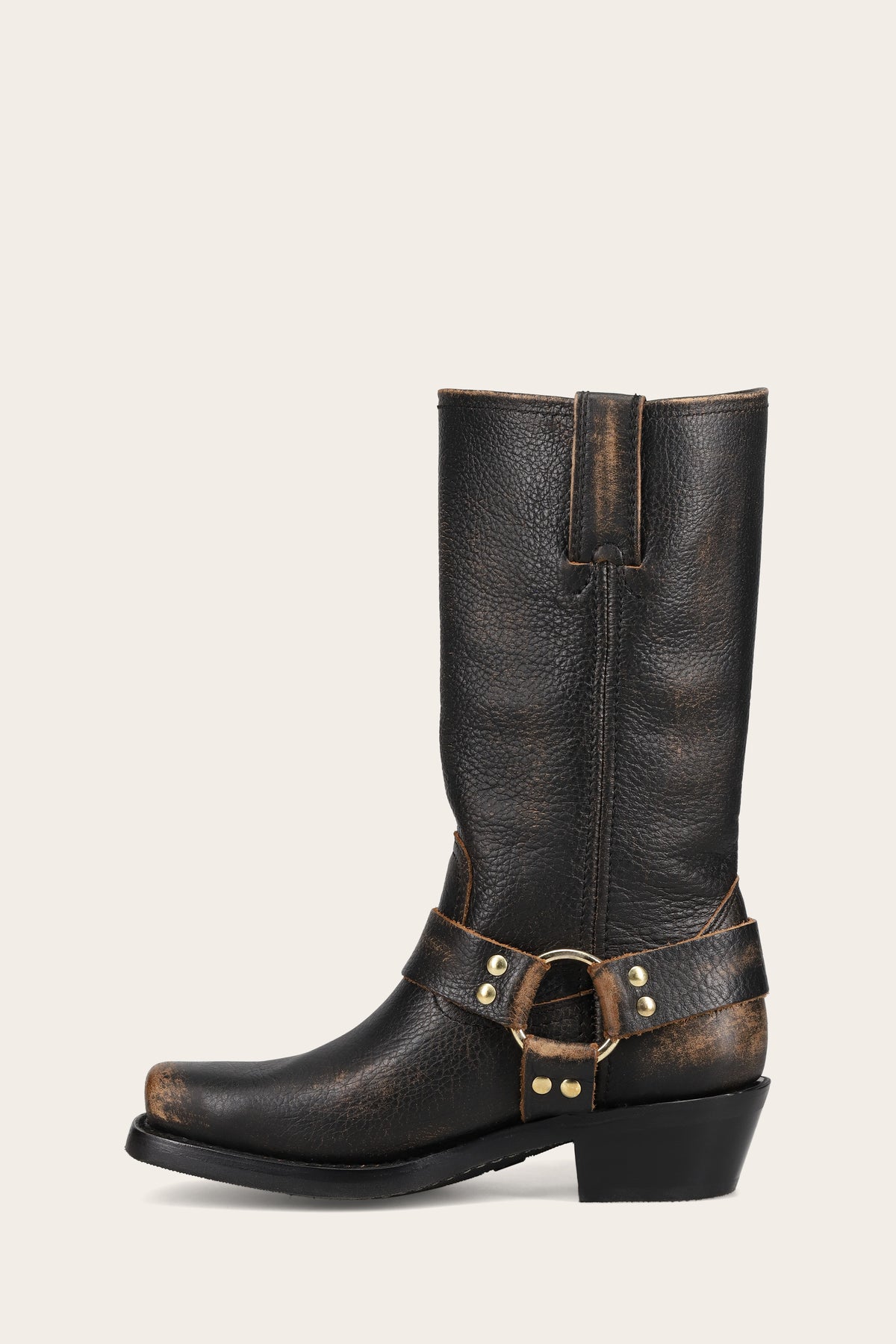 Frye Women's Harness 12R In Black/Tan M