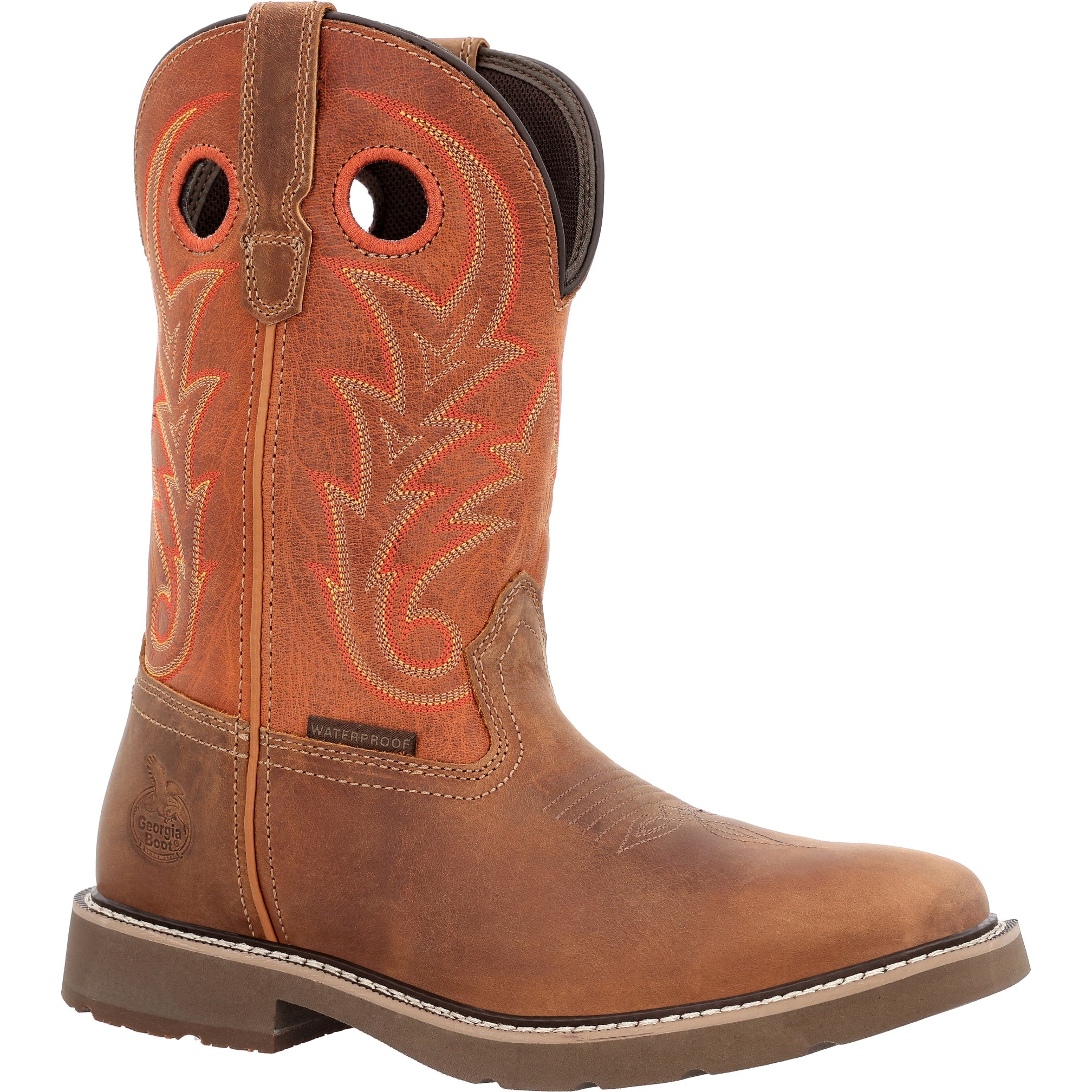 Georgia Men's Gb00693 Short Boot Core 37 Western In Brown/Rust W