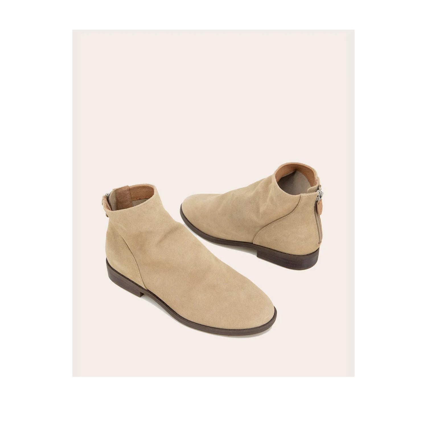 Gentle Souls Women's Emma Zip Bootie in Mushroom