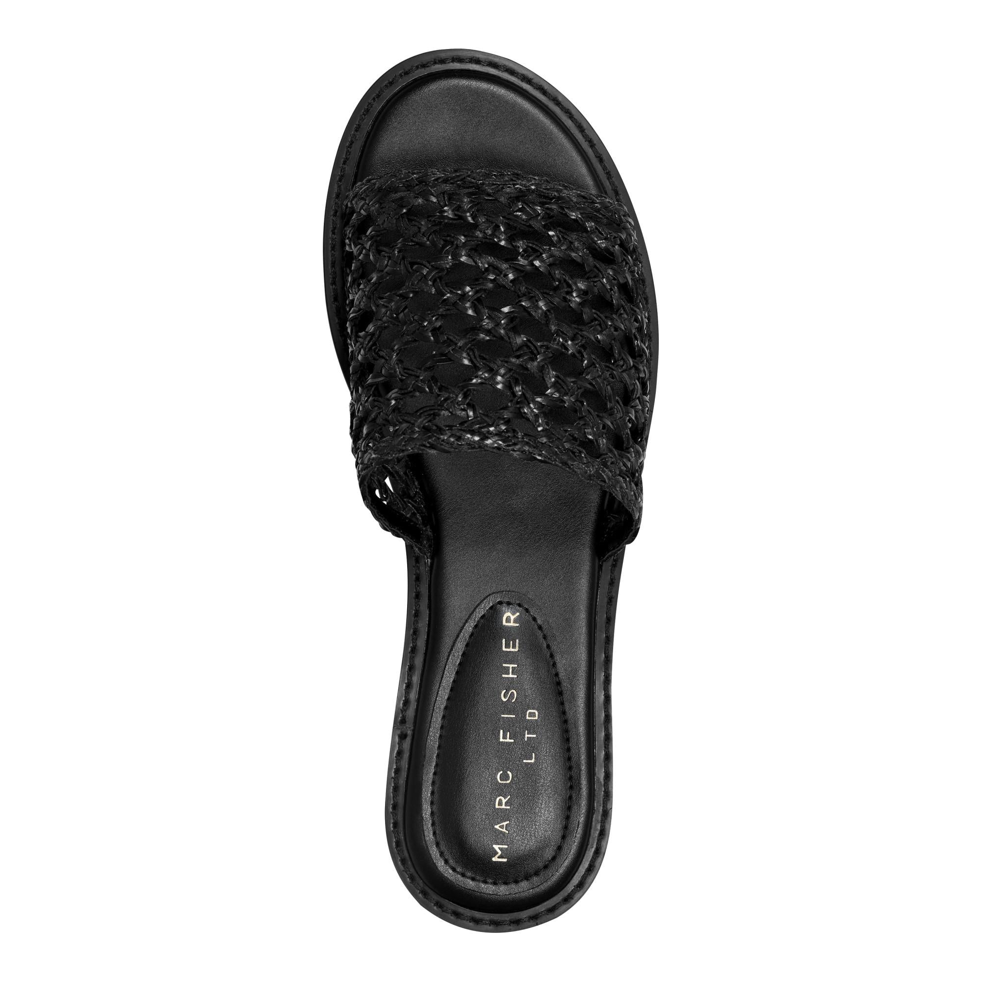 Marc Fisher Ltd Women's Glynne Black/Dyeable Pu Woven Jy24-07 M