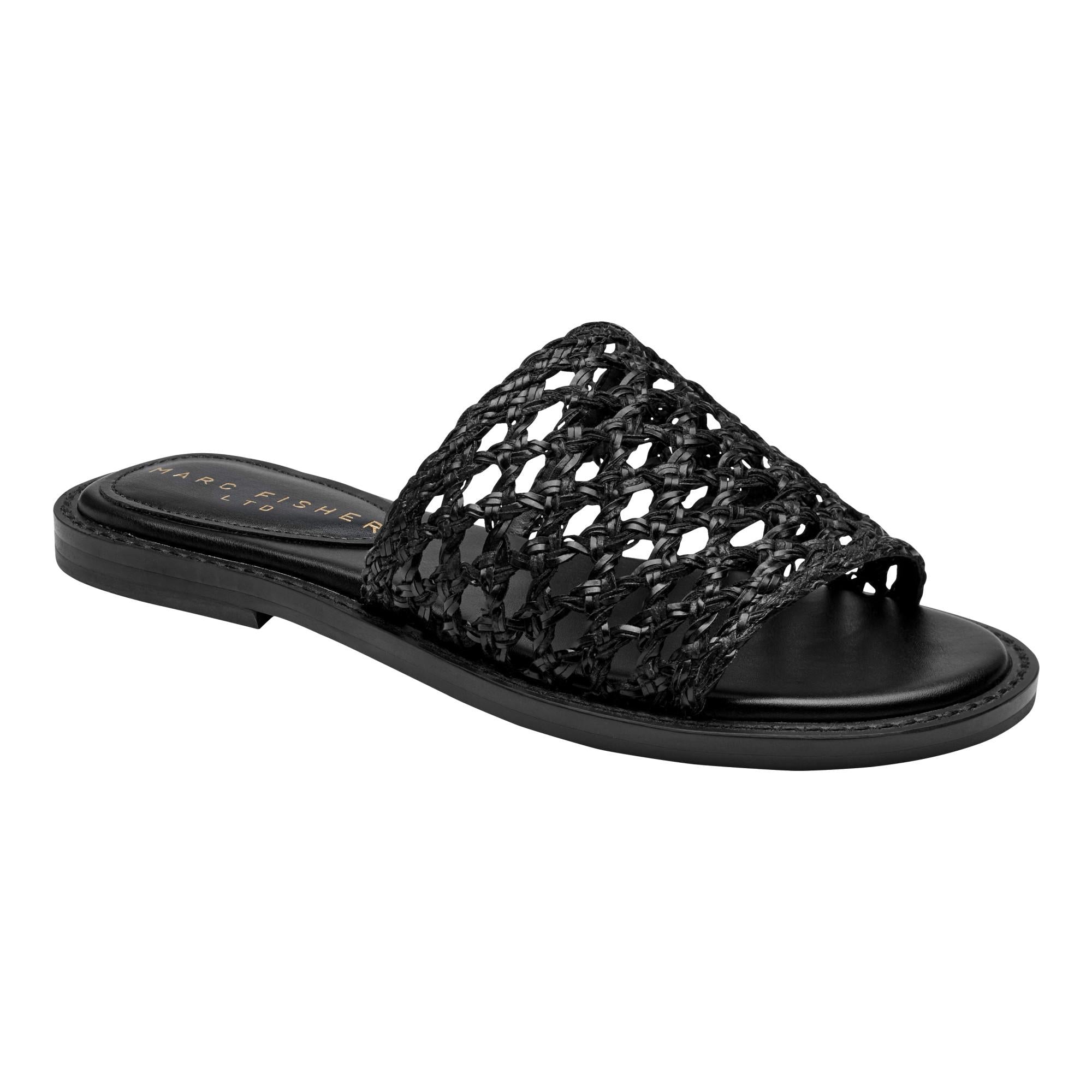 Marc Fisher Ltd Women's Glynne Black/Dyeable Pu Woven Jy24-07 M