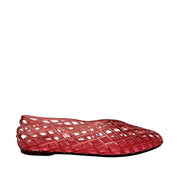 Grahame James Women's Geneva Jelly Flat in Red
