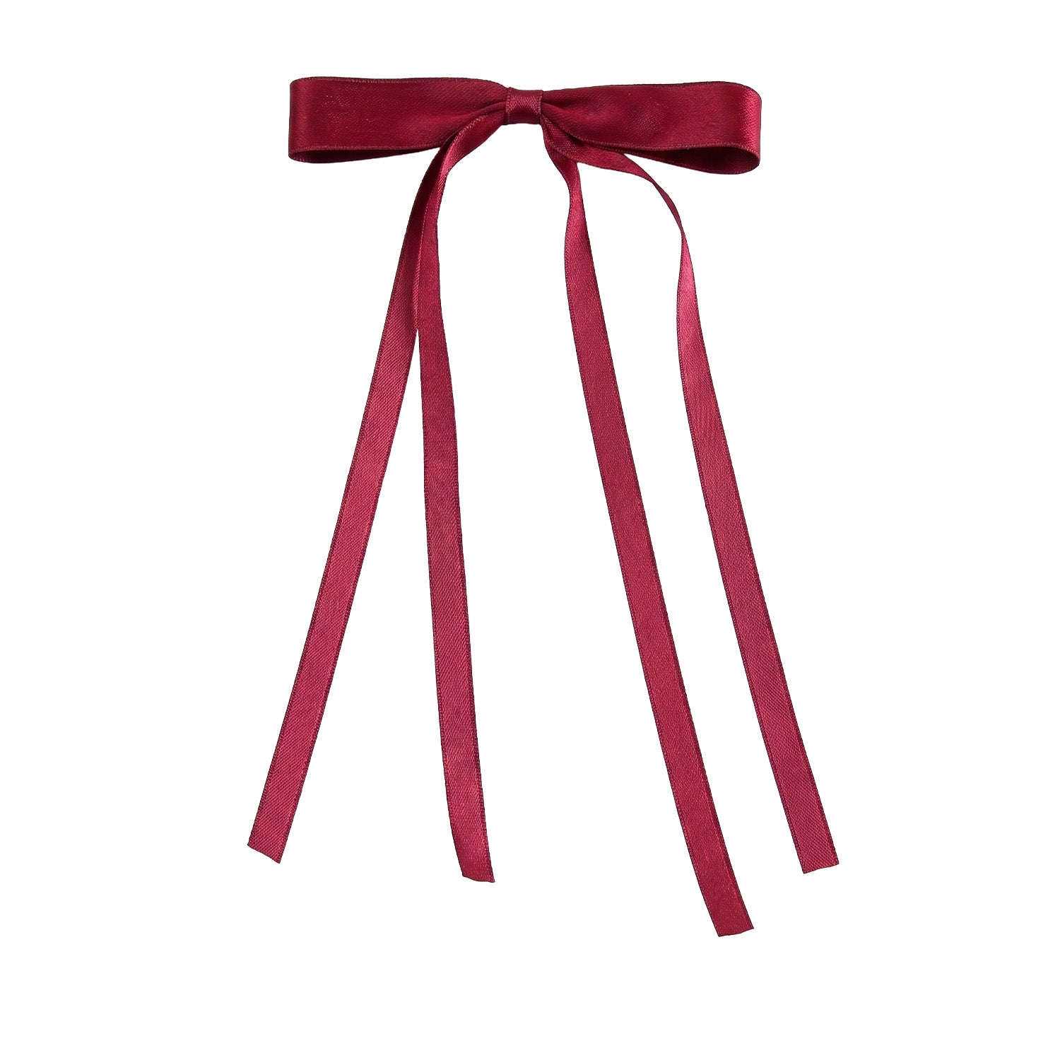 heel boy Women's Long Hair Bow Clip in Burgundy