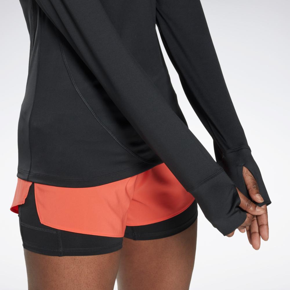 Reebok Apparel  Women's Running 1/4 Zip Reebok Running App Women Black Reg
