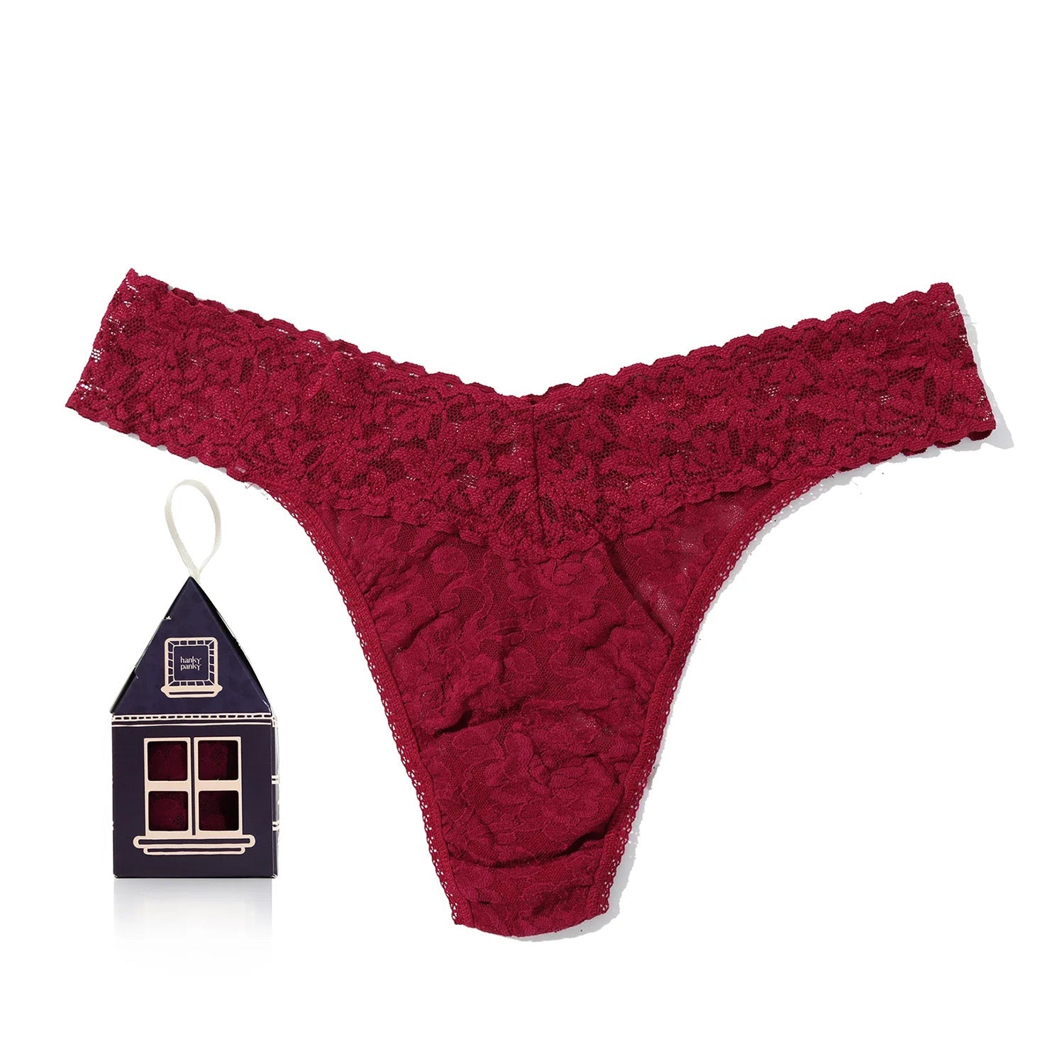 Hanky Panky Women's Original Rise Gingerbread House in Dark Pomegranate