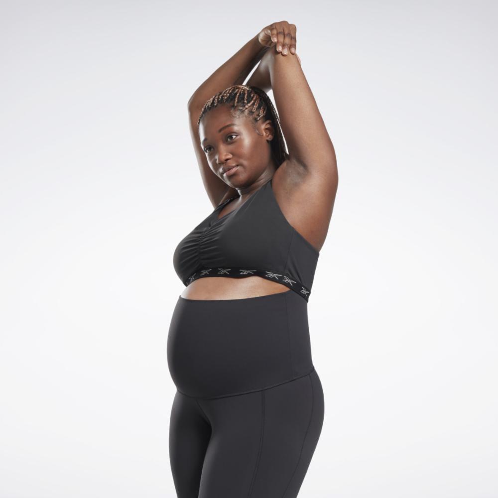 Reebok Women's Nursing Sports Bra Plus Size  In Black REG
