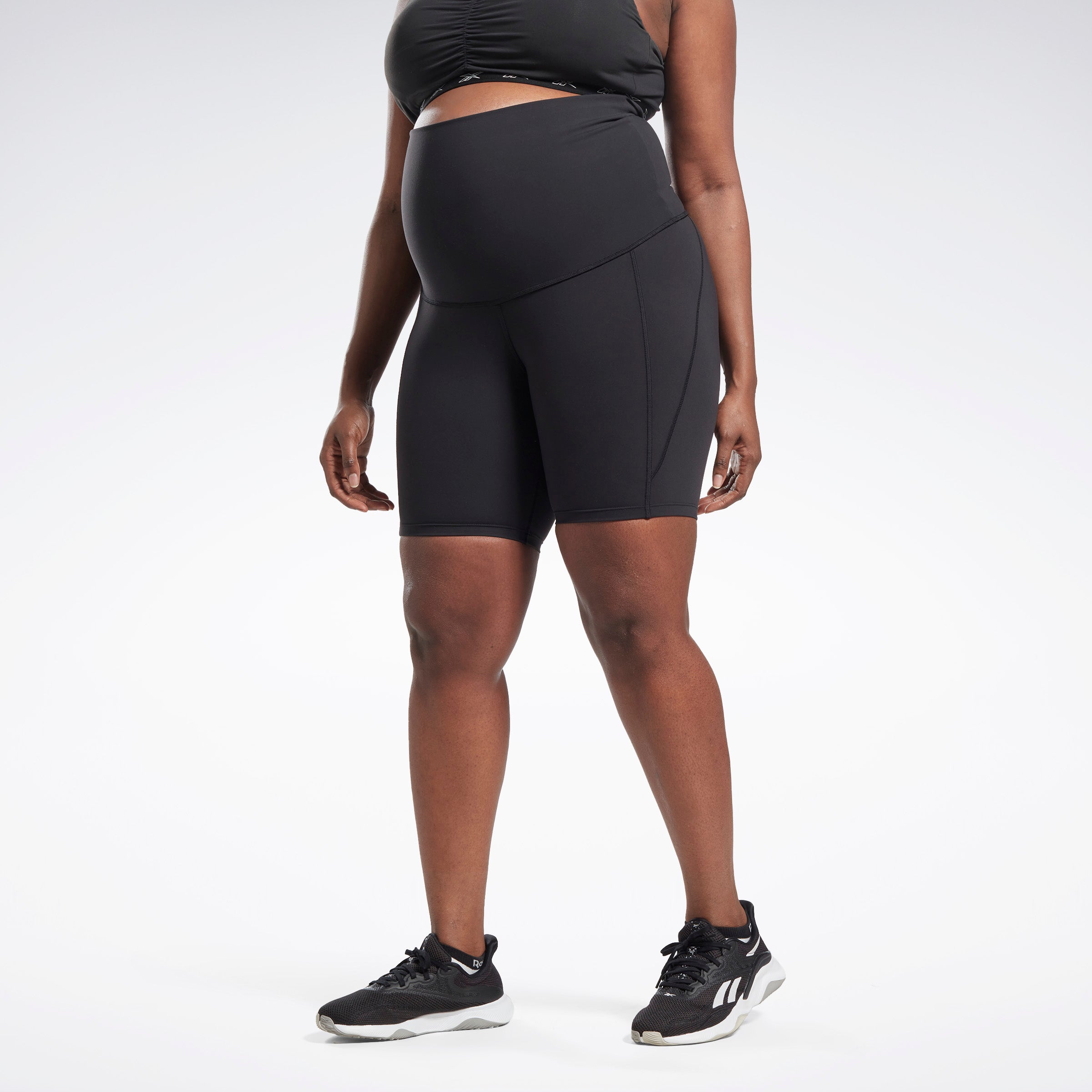 Reebok Women's Lux Maternity Short  In Black REG