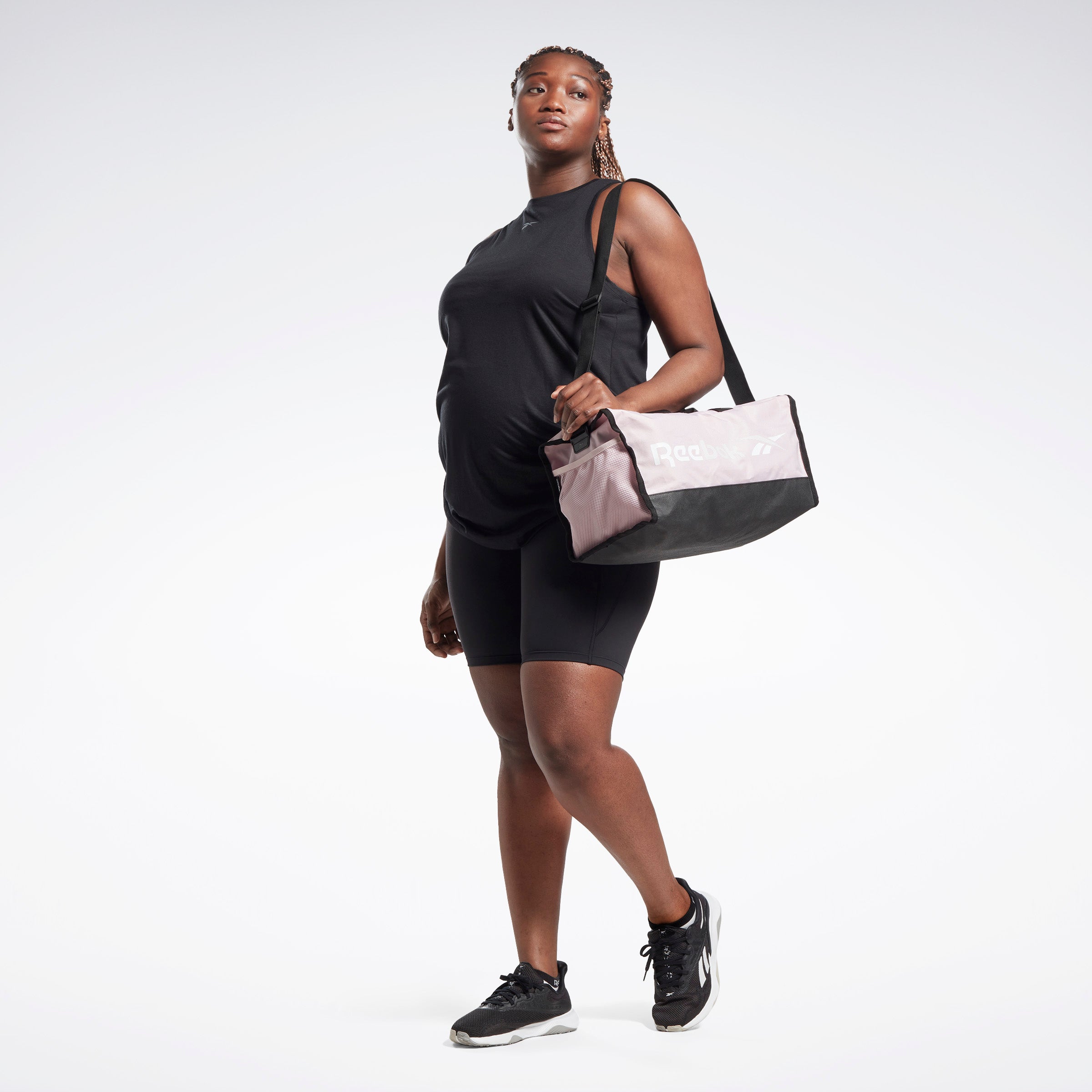 Reebok Women's Lux Maternity Short  In Black REG