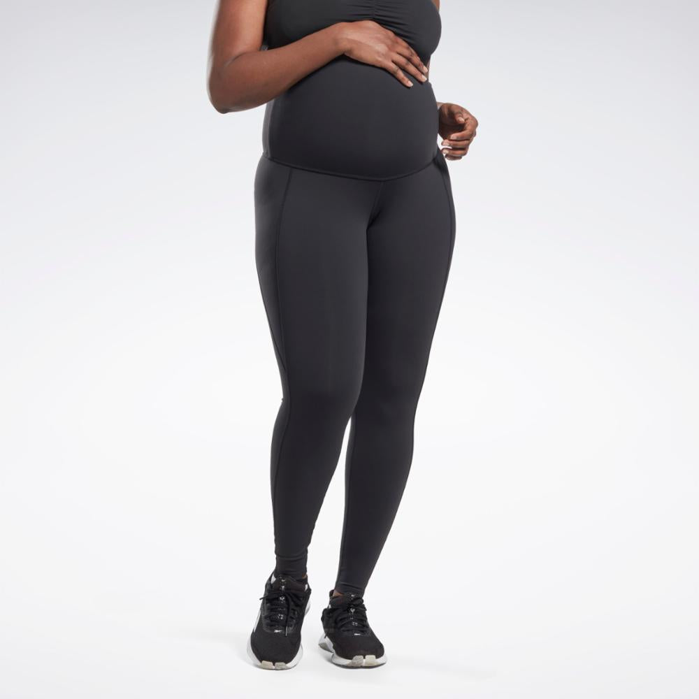 Reebok Women's Reebok Lux Maternity Leggings Plus Size  In Black REG