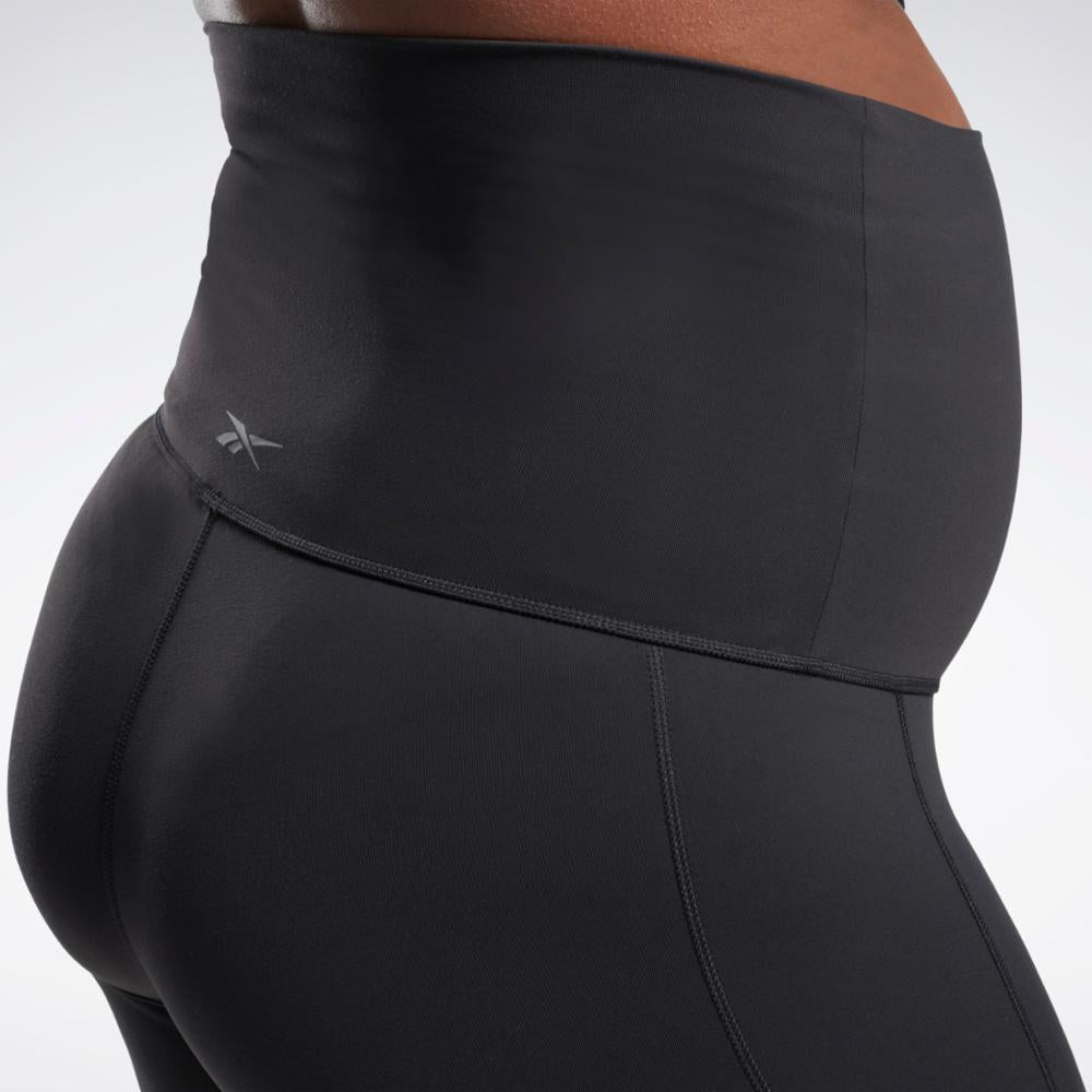 Reebok Women's Reebok Lux Maternity Leggings Plus Size  In Black REG