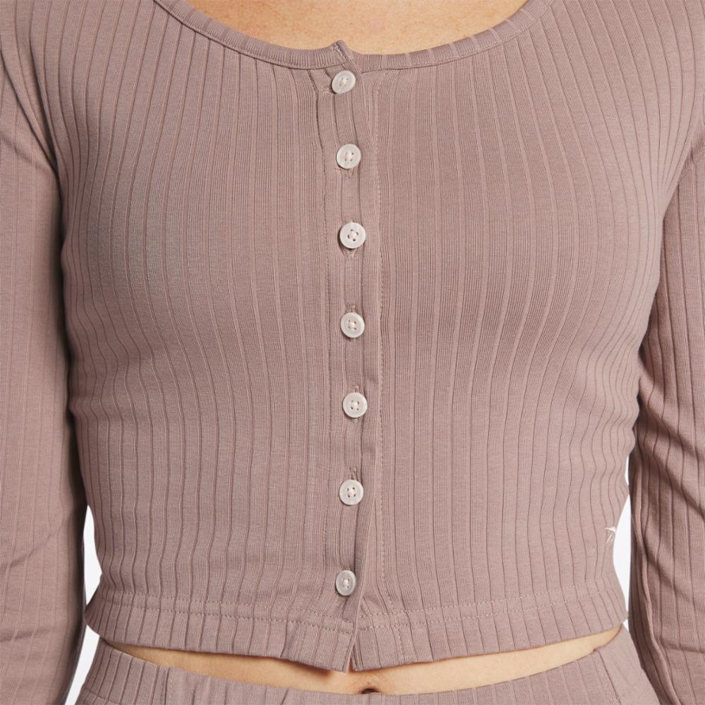 Reebok Women's Cl Wde Trend Ls Top  In Taupe REG