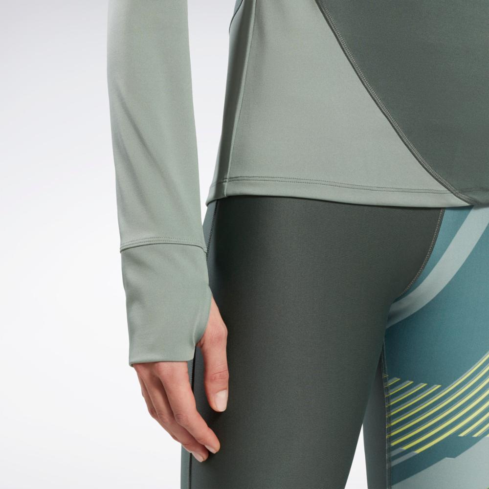 Reebok Women's Running 1/4 Zip  In Chlgrn REG