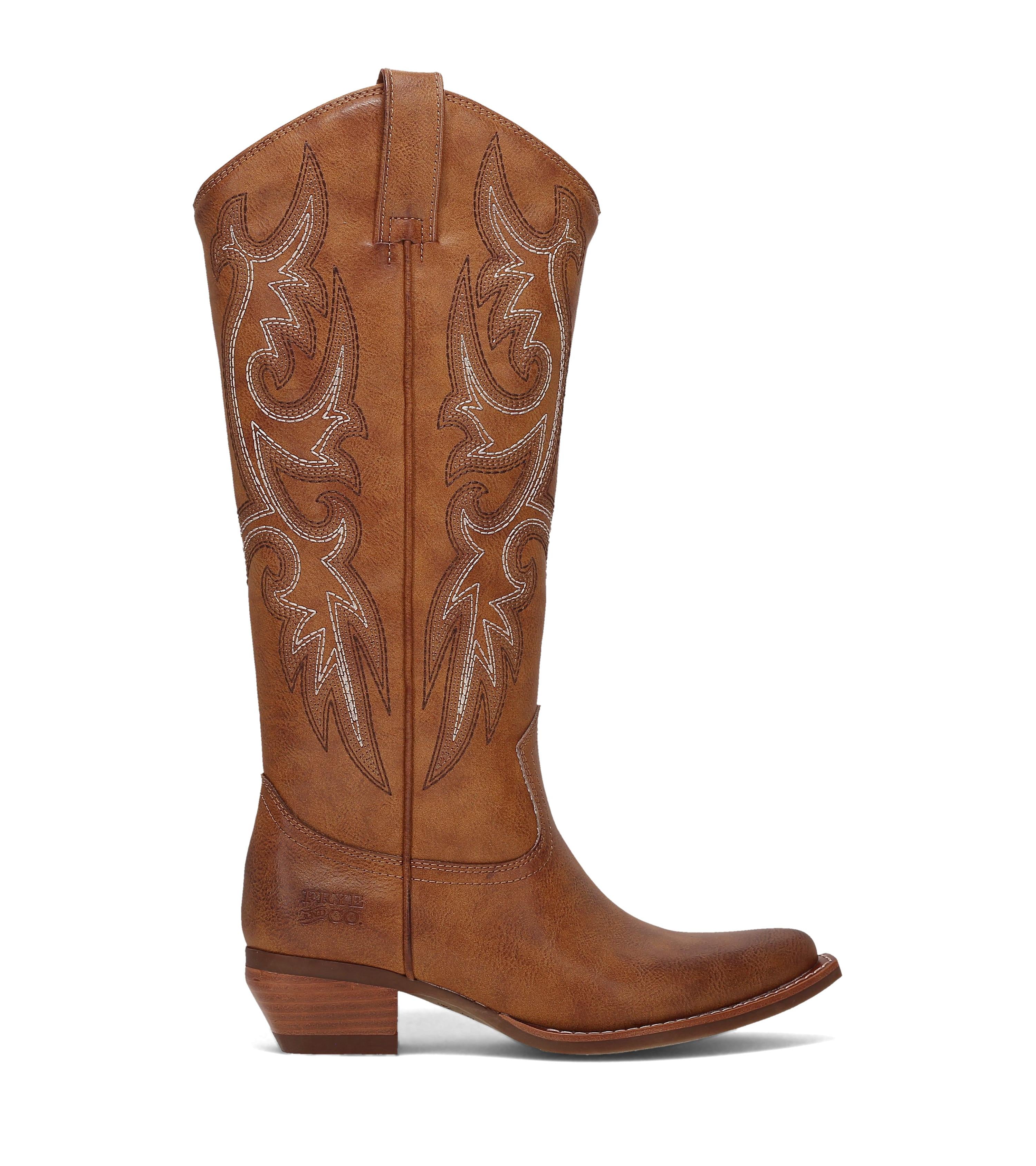 Frye  Women's Irlene Tall Deco Stitch Brown M