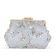 Jewel Badgley Mischka Handbags Women's Iris Floral Pouch in Blue