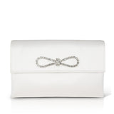 Badgley Mischka Women's Alicia Satin Envelope Clutch in Ivory