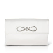 Badgley Mischka Women's Daphne Satin Envelope Clutch in Ivory
