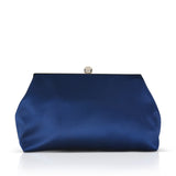 Badgley Mischka Women's Camilla Classic Framed Satin Pouch in Navy