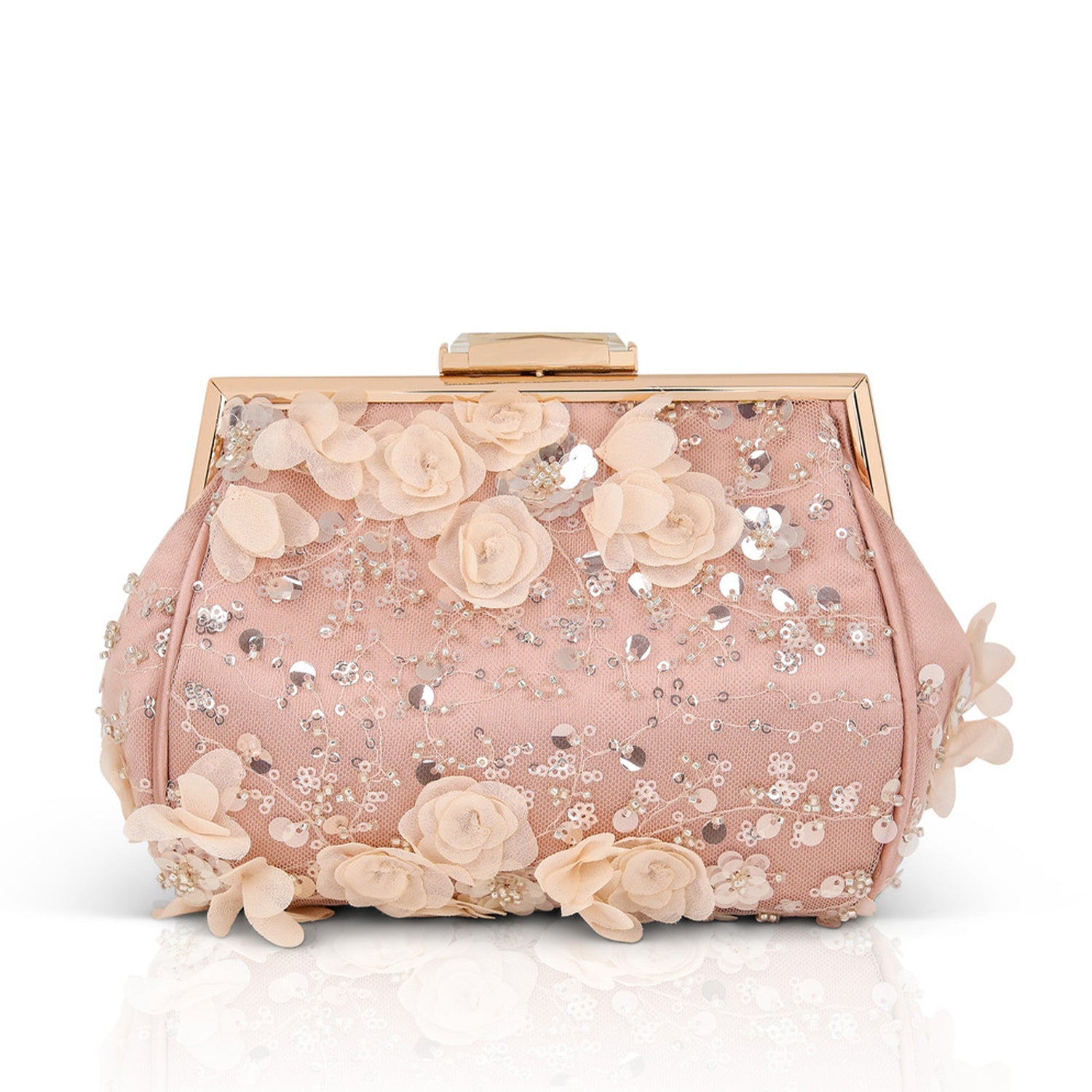 Badgley Mischka Women's Bea Couture Clutch in Rose