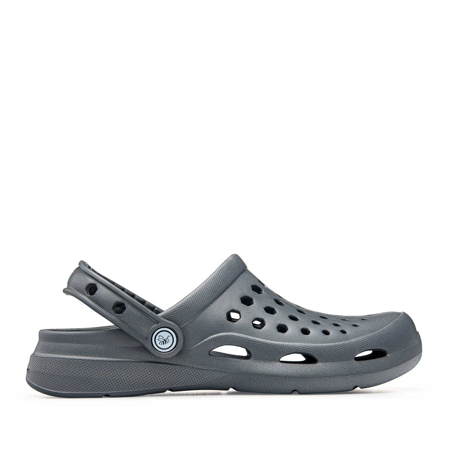 Gray clog sandal on a white background