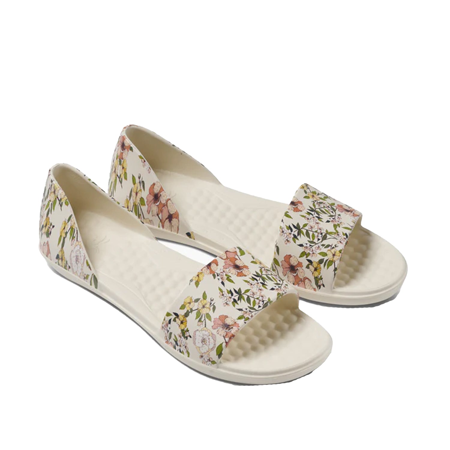 Joybees Women's Friday Flat in Graphic Bone/floral