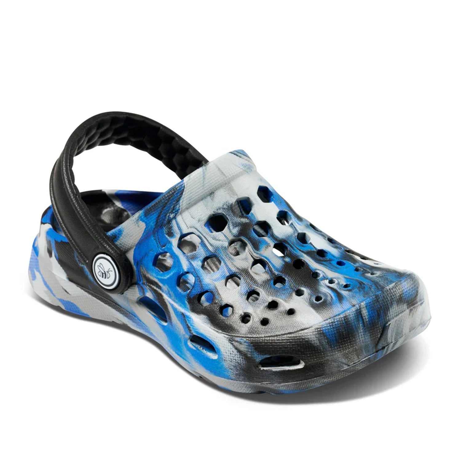 Joybees Kids' Active Clog in Marbled Blue & Grey/Black