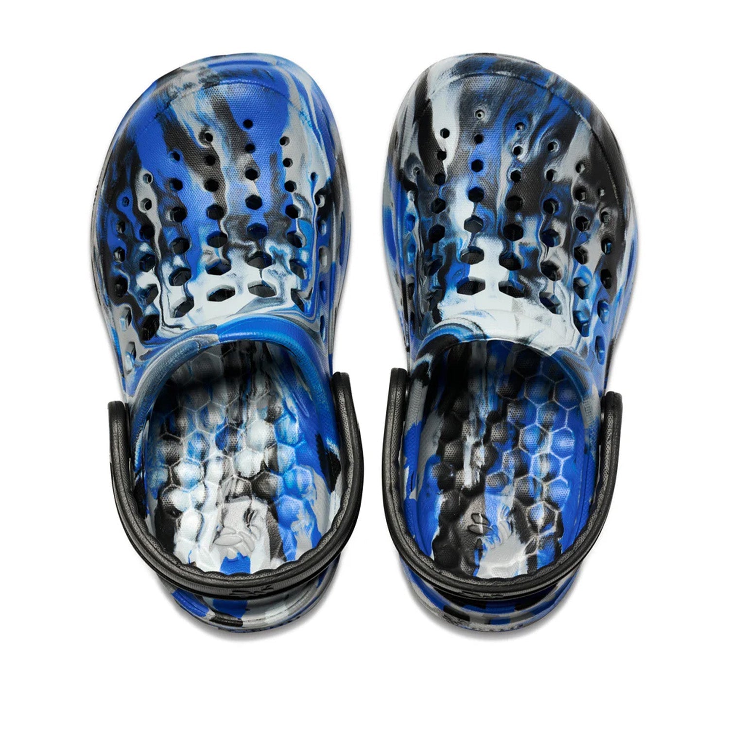 Joybees Kids' Active Clog in Marbled Blue & Grey/Black