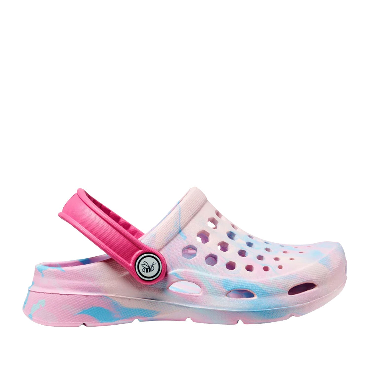 Joybees Kids' Active Clog in Marbled Pastel/Candy Pink