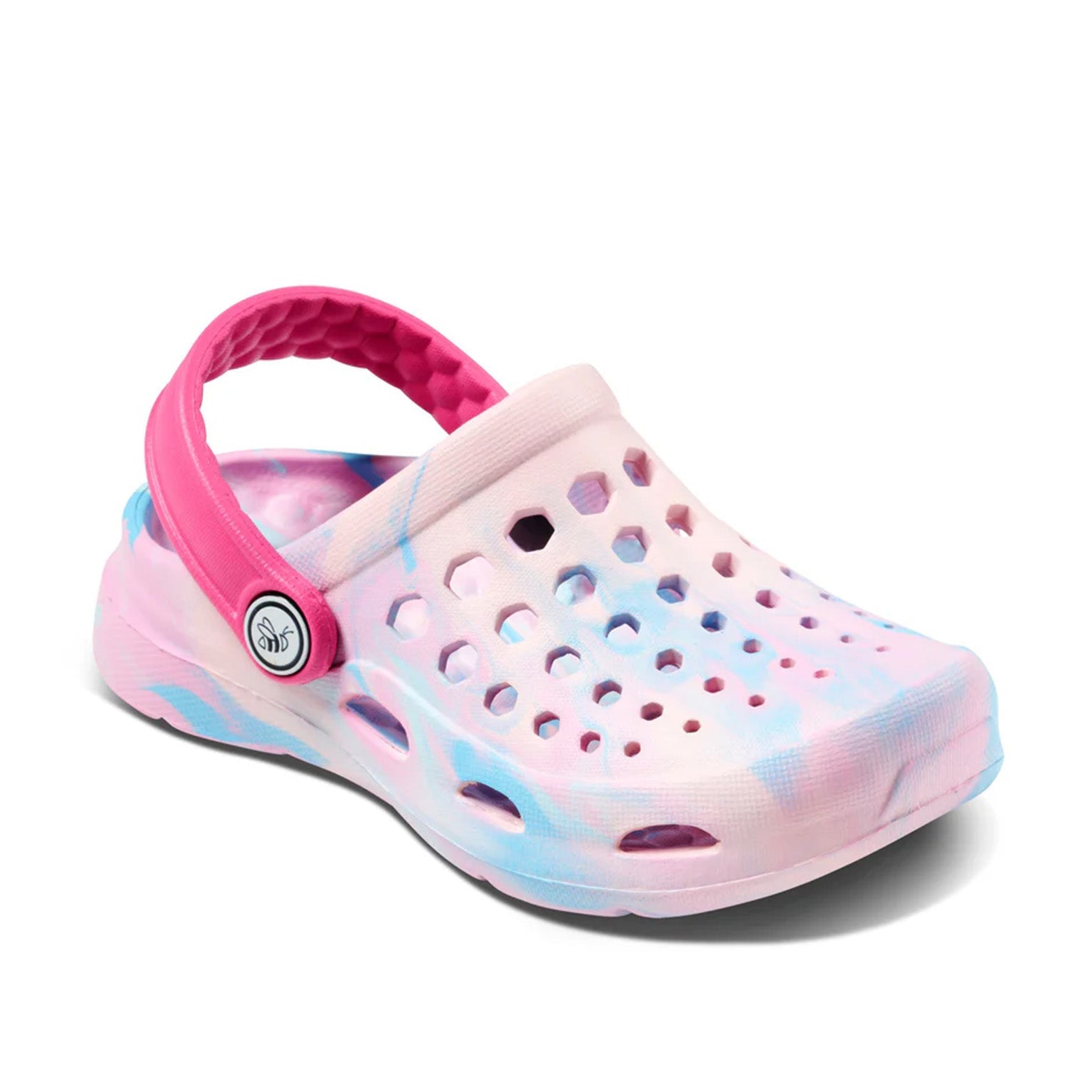 Joybees Kids' Active Clog in Marbled Pastel/Candy Pink