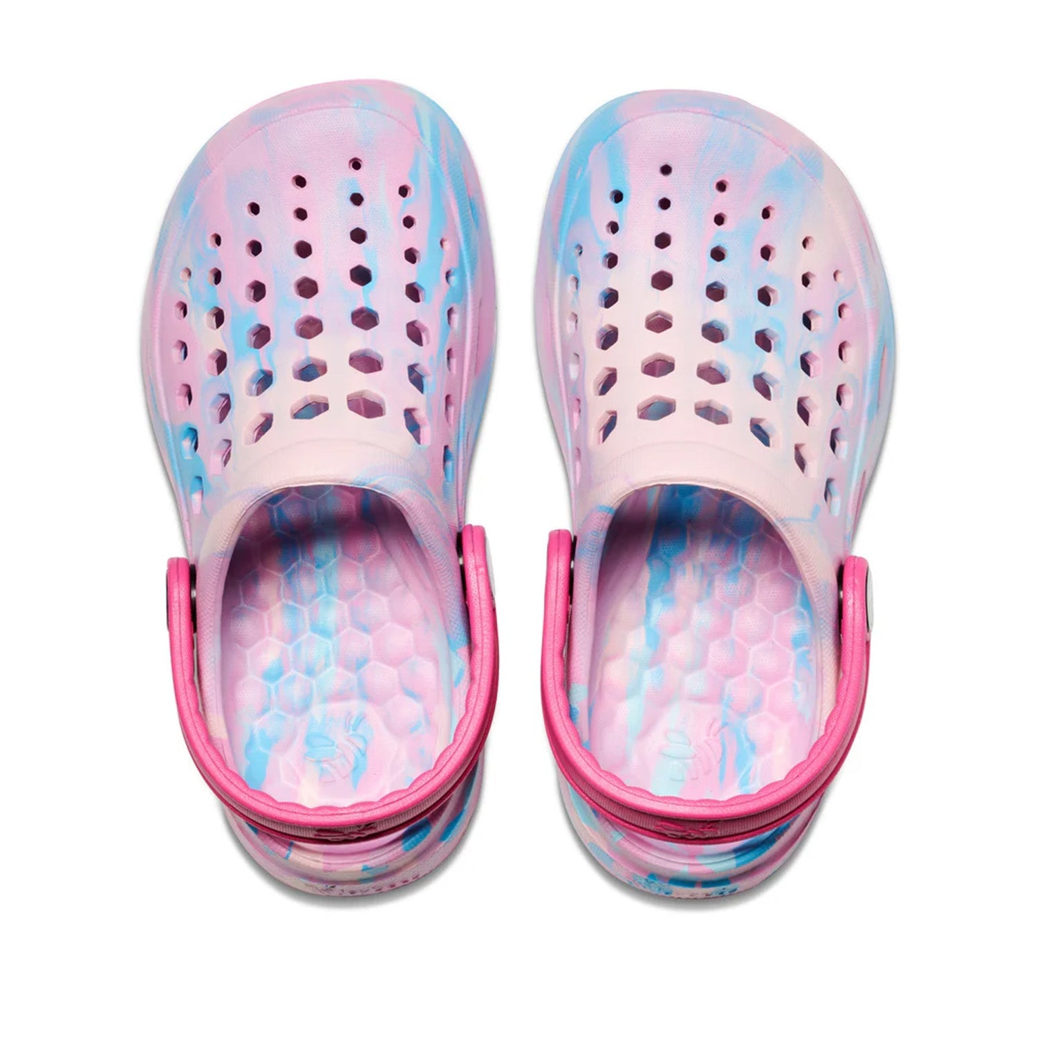Joybees Kids' Active Clog in Marbled Pastel/Candy Pink