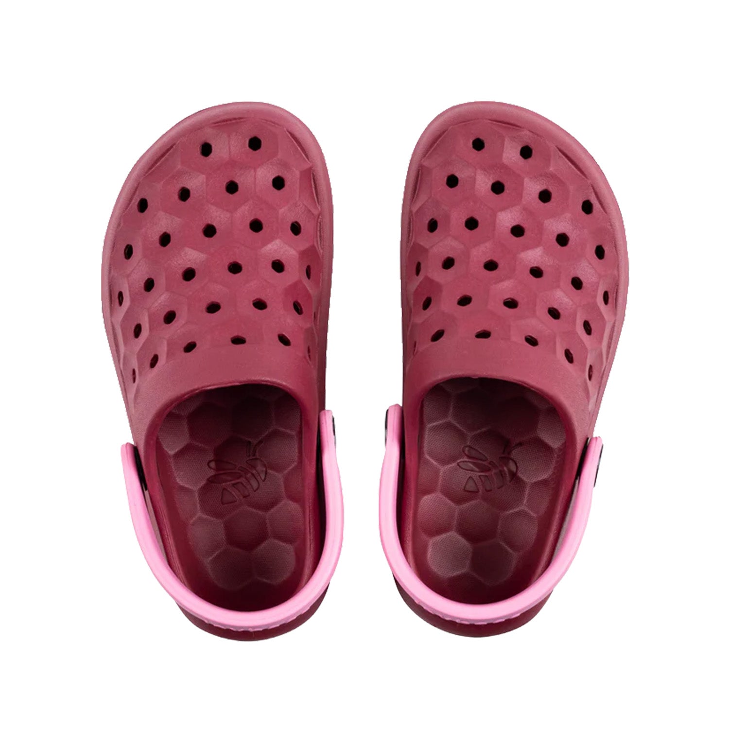 Joybees Kids' Varsity Clog in Dark Cherry/Soft Pink