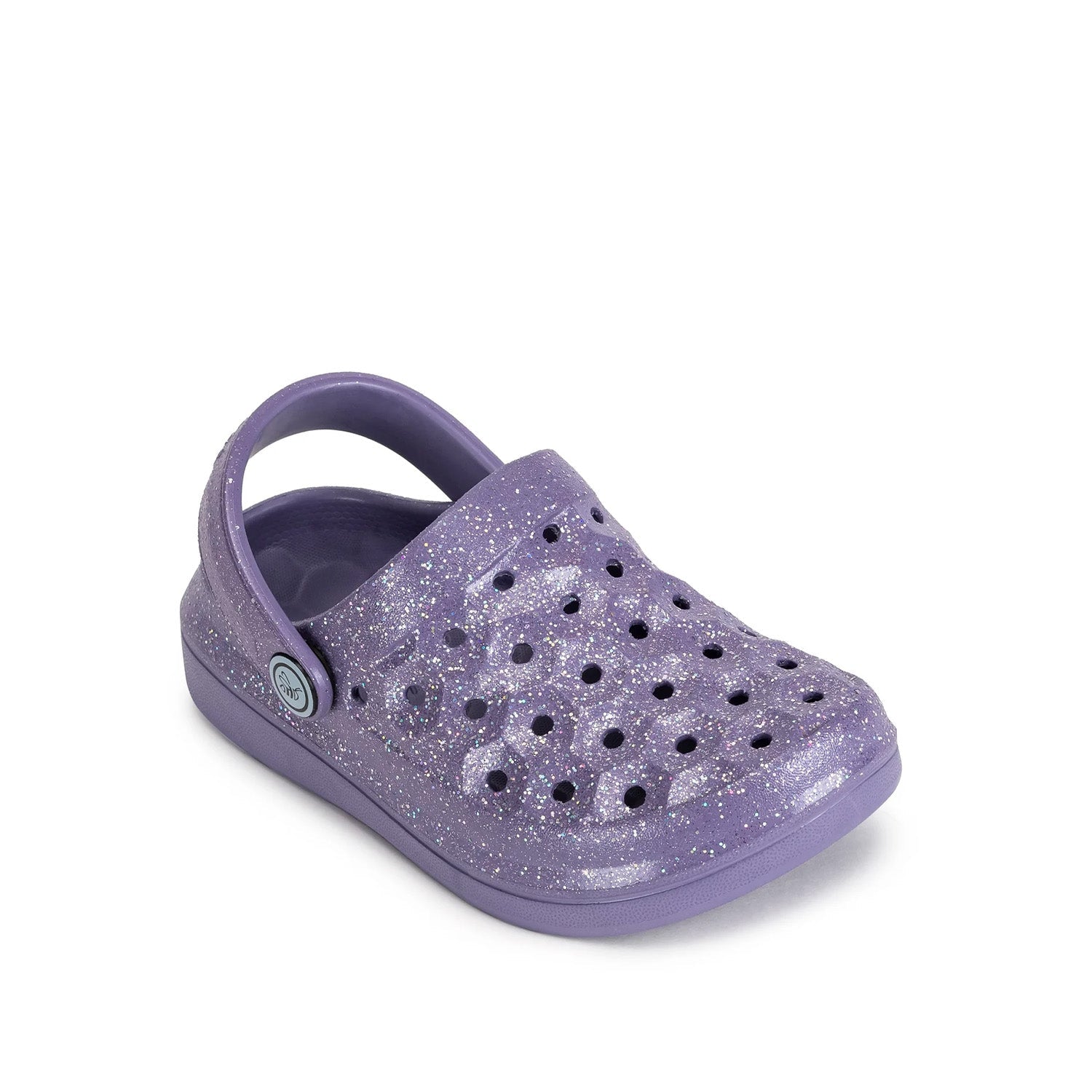 Joybees Kids' Varsity Clog in Glitter Enchantment Purple