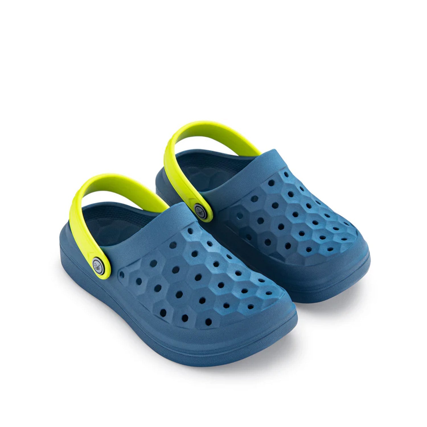 Joybees Kids' Varsity Clog in Midnight Teal/Citrus