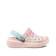 Joybees Kids' Varsity Clog in Graphic Rainbow Tie Dye