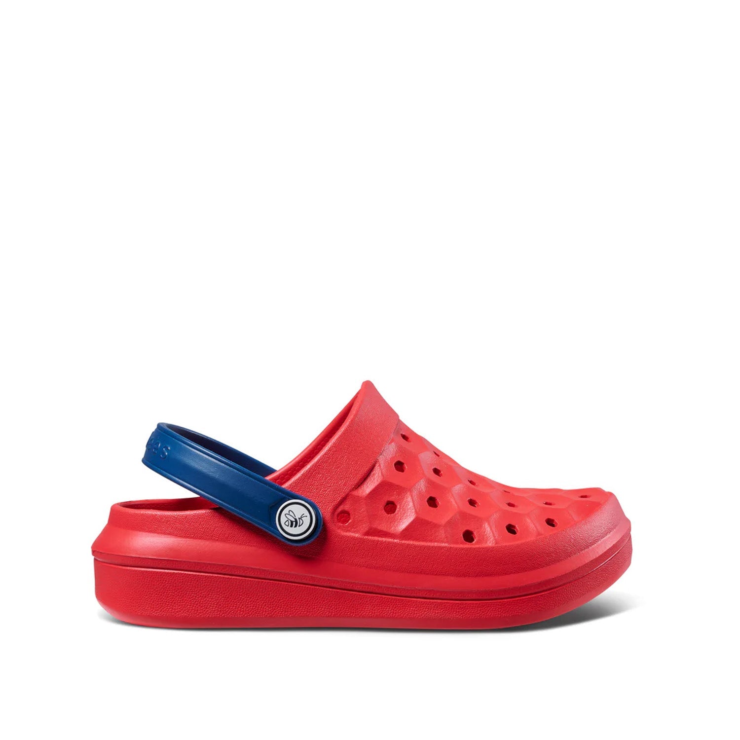 Joybees Kids' Varsity Clog in Tomato/Navy