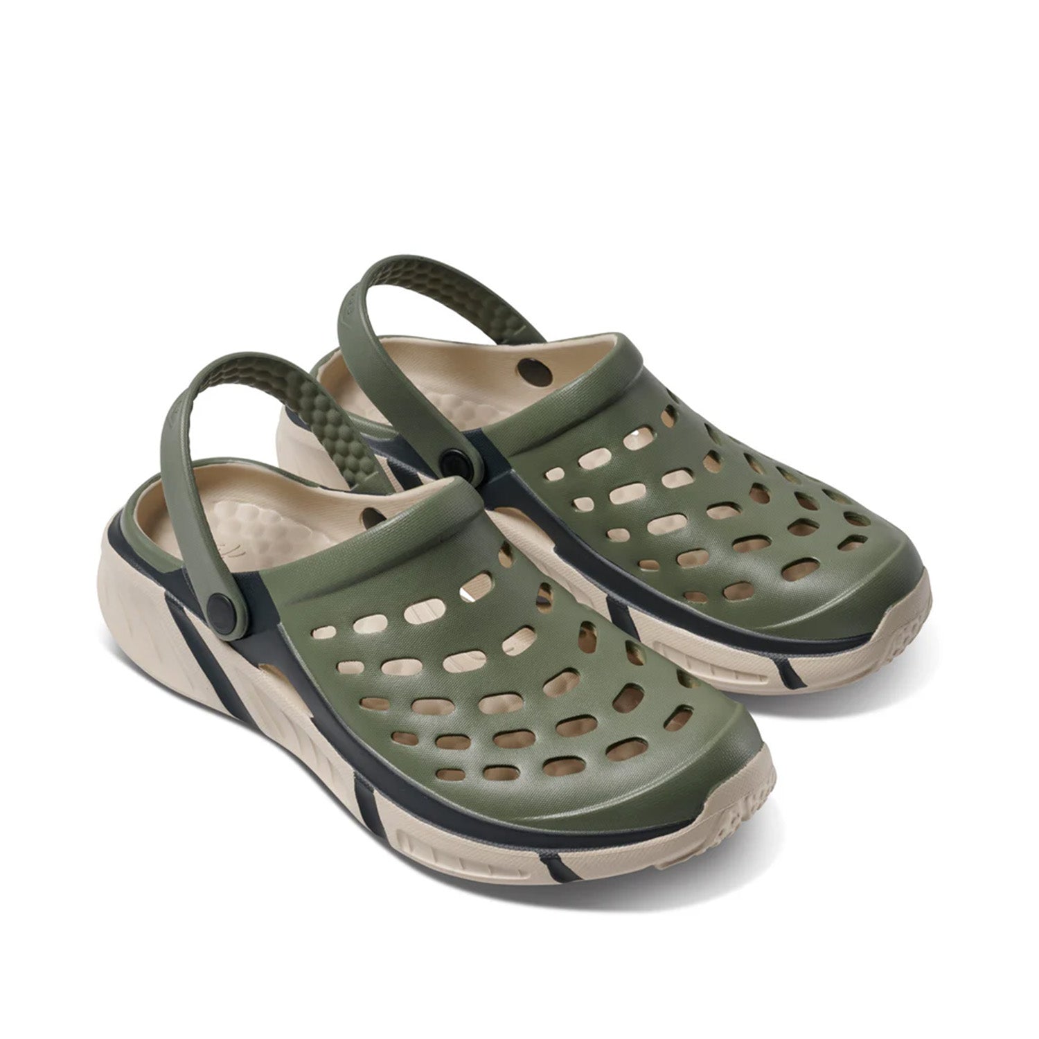 Joybees Unisex Trekking Clog in Sage/Beige